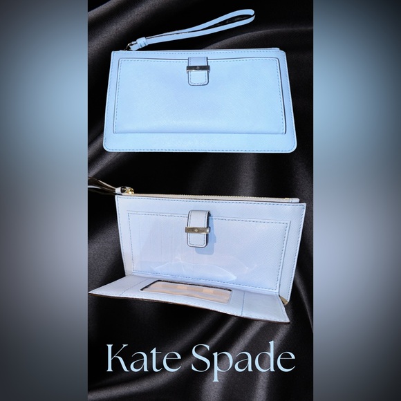 Kate Spade Light Blue Wristlet Wallet - Picture 3 of 7